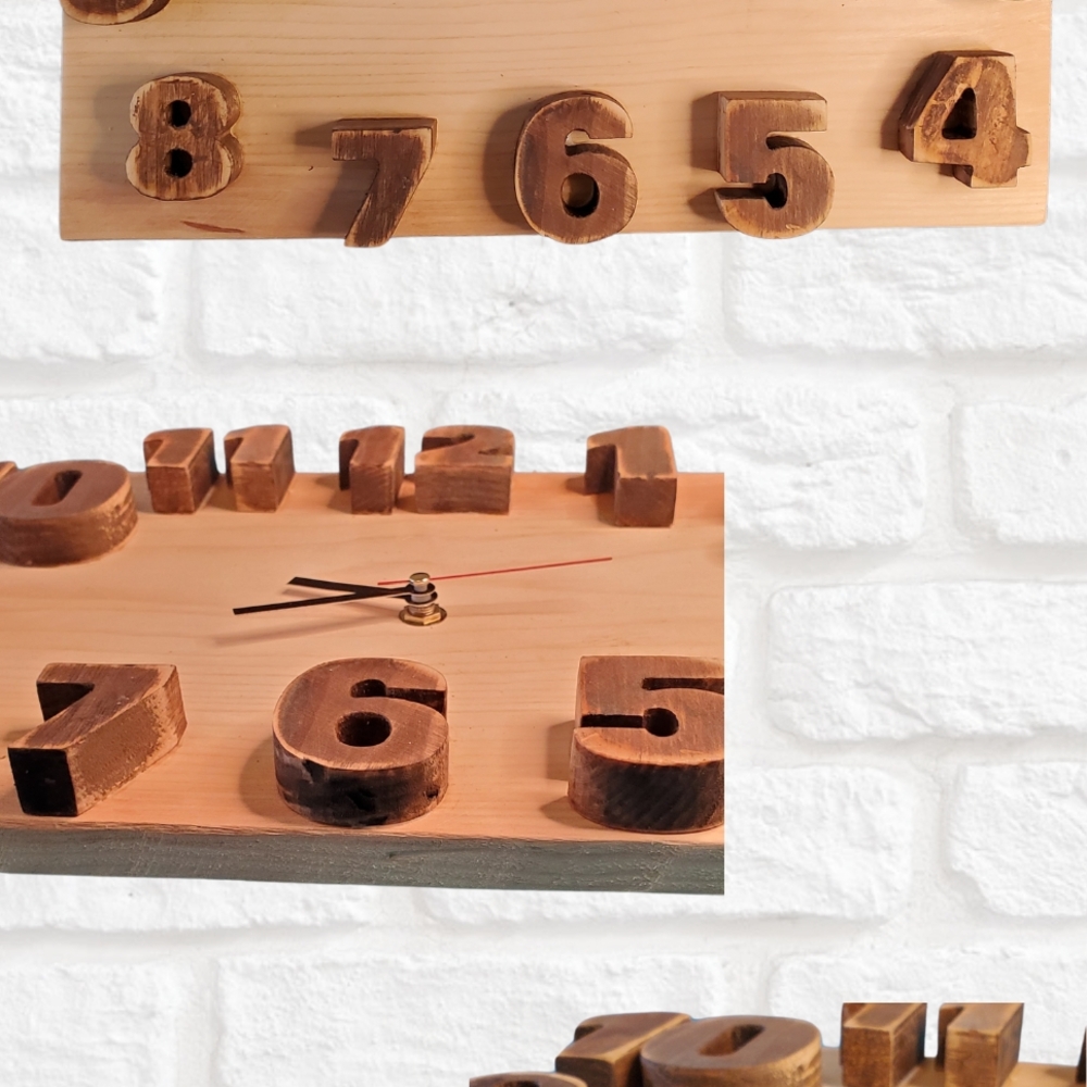 Chunky Wood Wall Clock